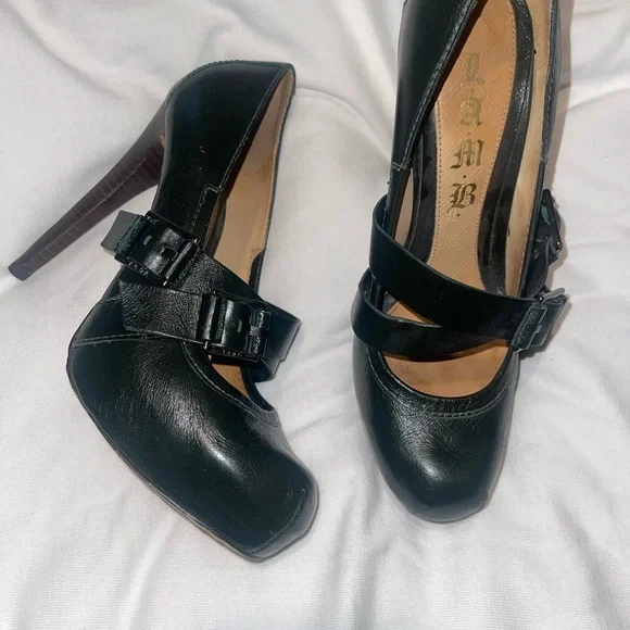 L.A.M.B. Gwen stefani stiletto heel leather Mary Jane shoes - Picture 2 of 9